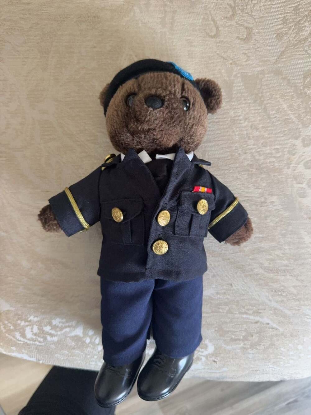 Vintage Bear Forces Of America Army Plush Dress Blues 12" Army Bear Gift